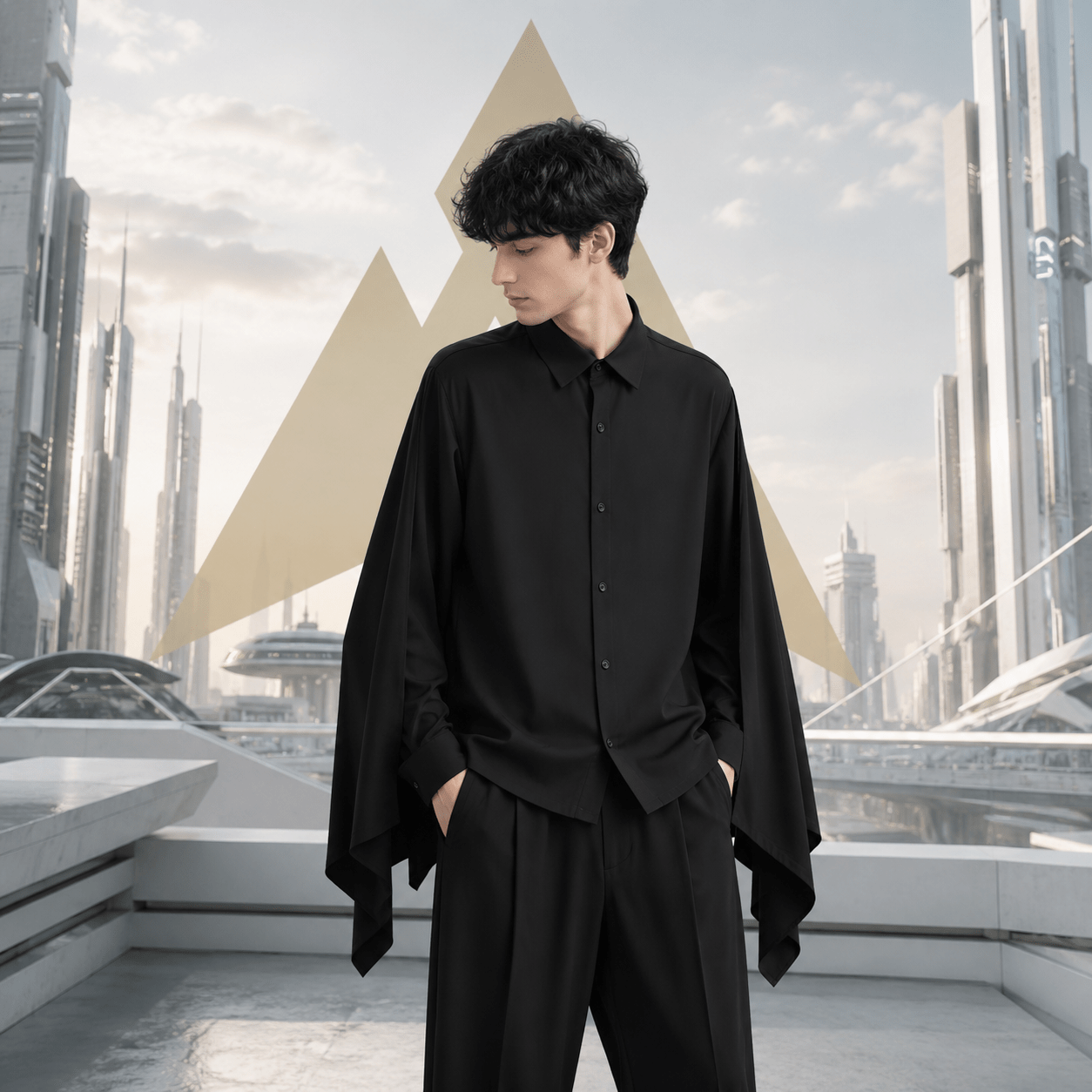 Techwear Bat Sleeve Japanese Casual Shirt - ATLAS 1
