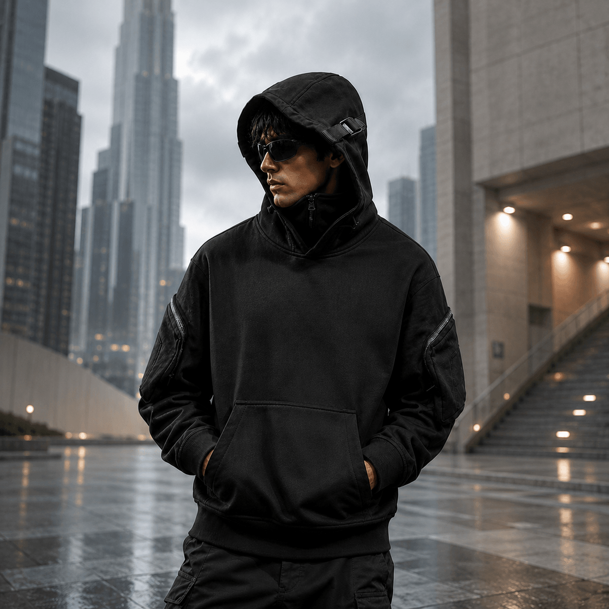 Techwear Dark Souls Cyberpunk Zip Hoodie - ATLAS 1 - Techwear Store