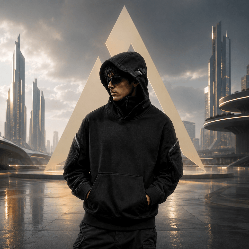 Techwear Dark Souls Cyberpunk Zip Hoodie - ATLAS 1