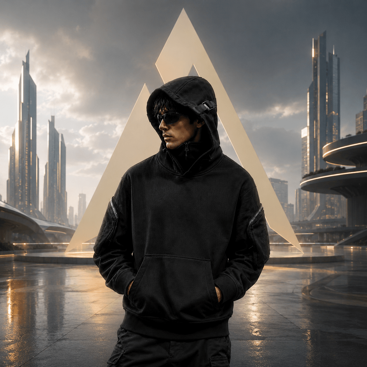 Techwear Dark Souls Cyberpunk Zip Hoodie - ATLAS 1