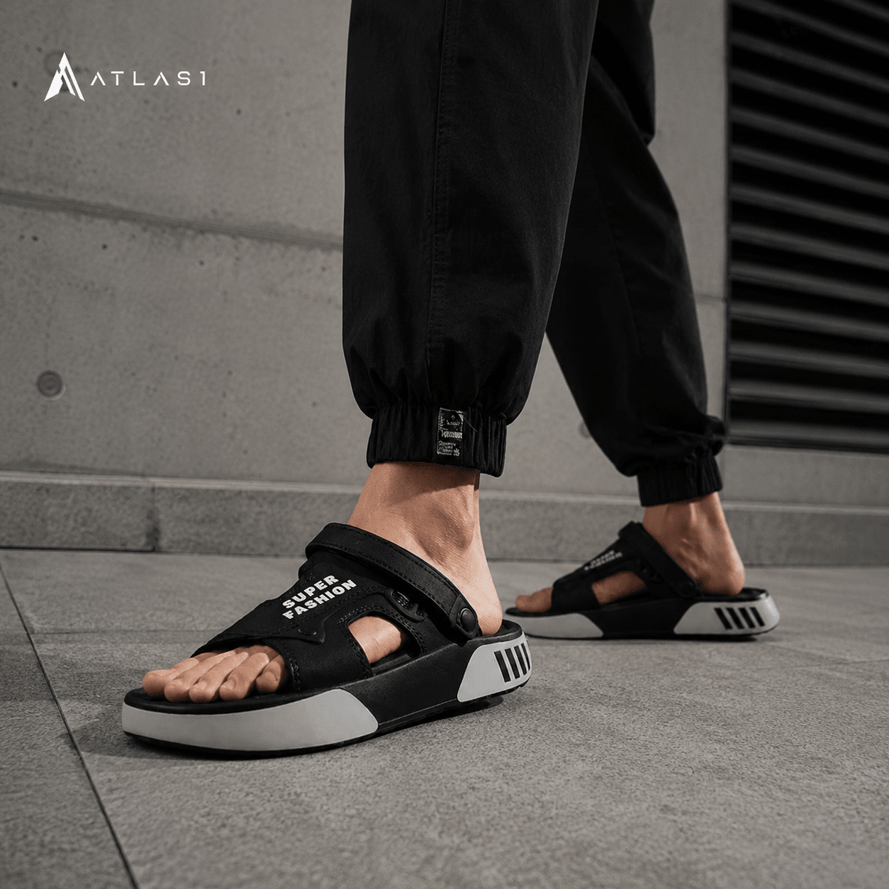 Techwear EVA Platform Casual Slide Slippers - ATLAS 1