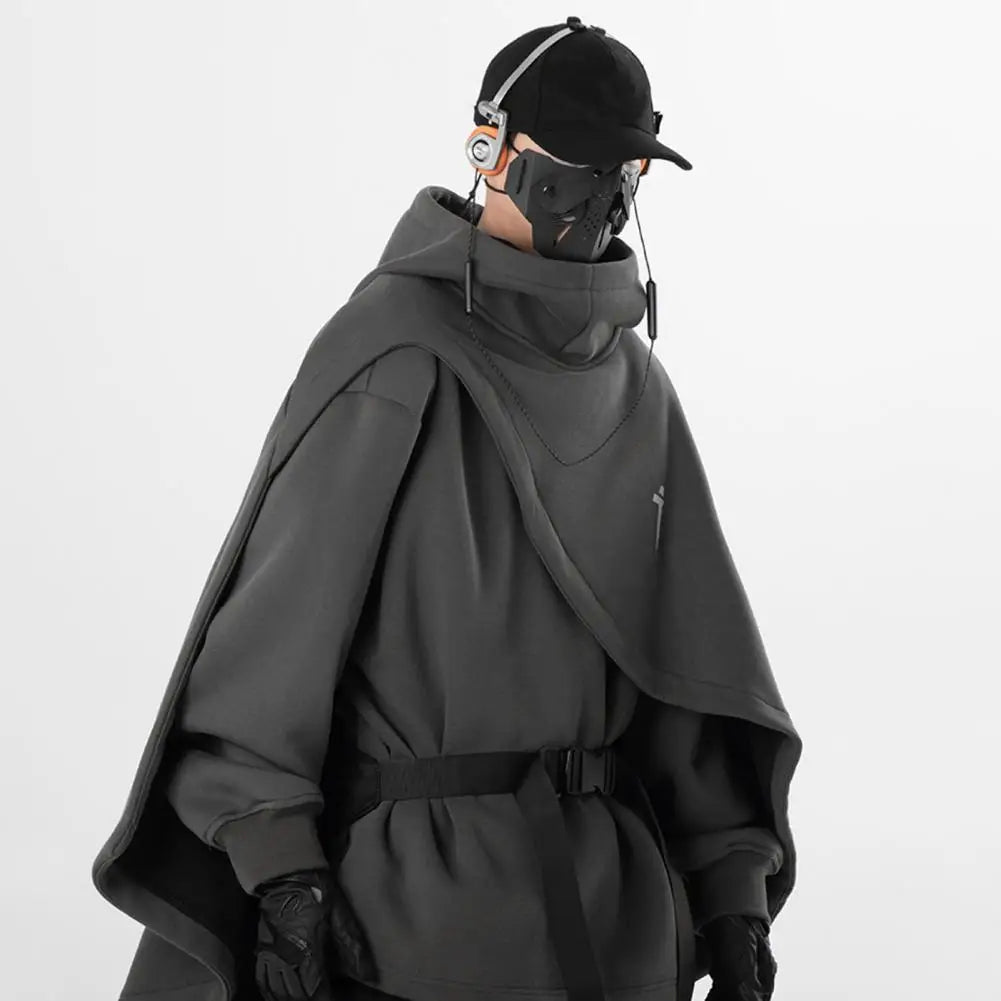 Techwear Futuristic Medieval Hooded Cape - ATLAS 1
