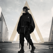 Techwear Futuristic Medieval Hooded Cape