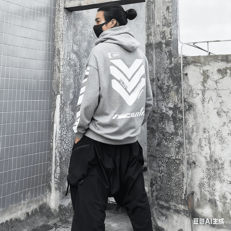 Techwear Geometric Street Ninja Style Hoodie - ATLAS 1