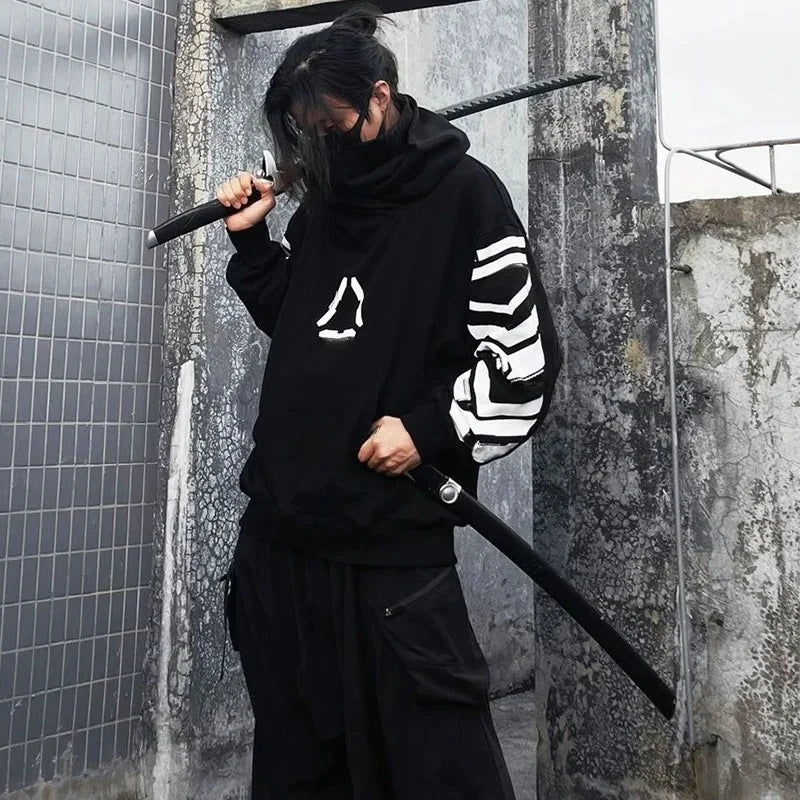 Techwear Geometric Street Ninja Style Hoodie - ATLAS 1
