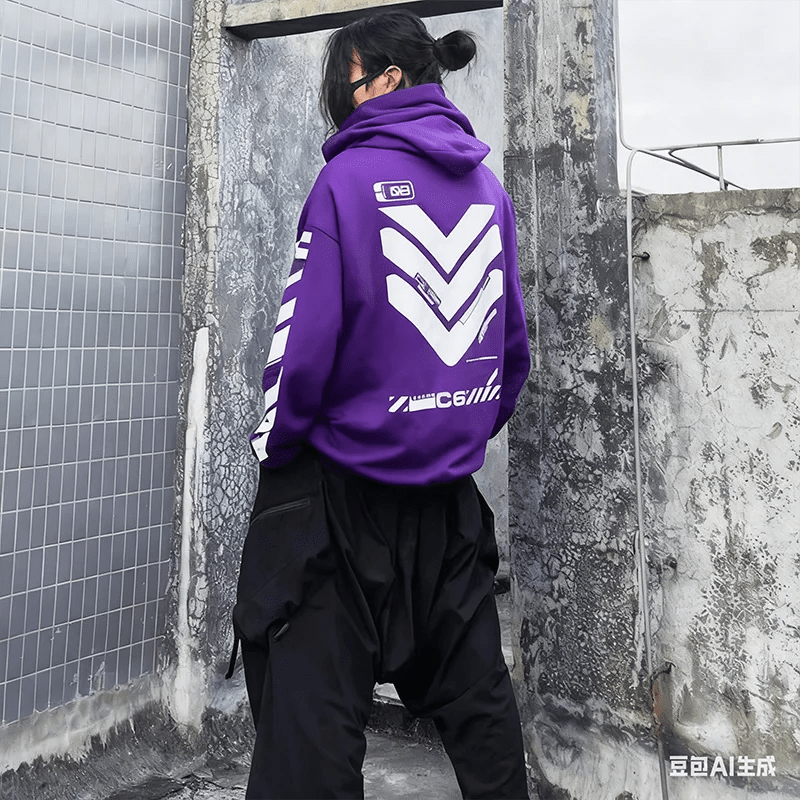 Techwear Geometric Street Ninja Style Hoodie - ATLAS 1