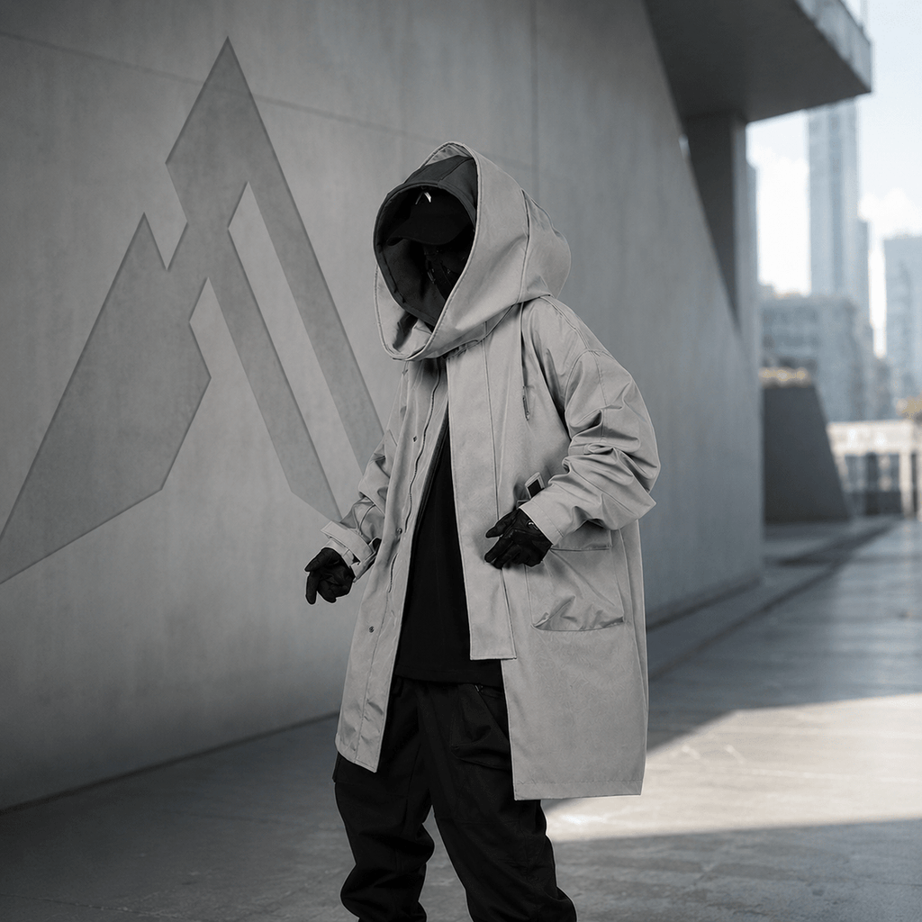 Techwear High Street Loose Long Jacket - ATLAS 1 - Techwear Store