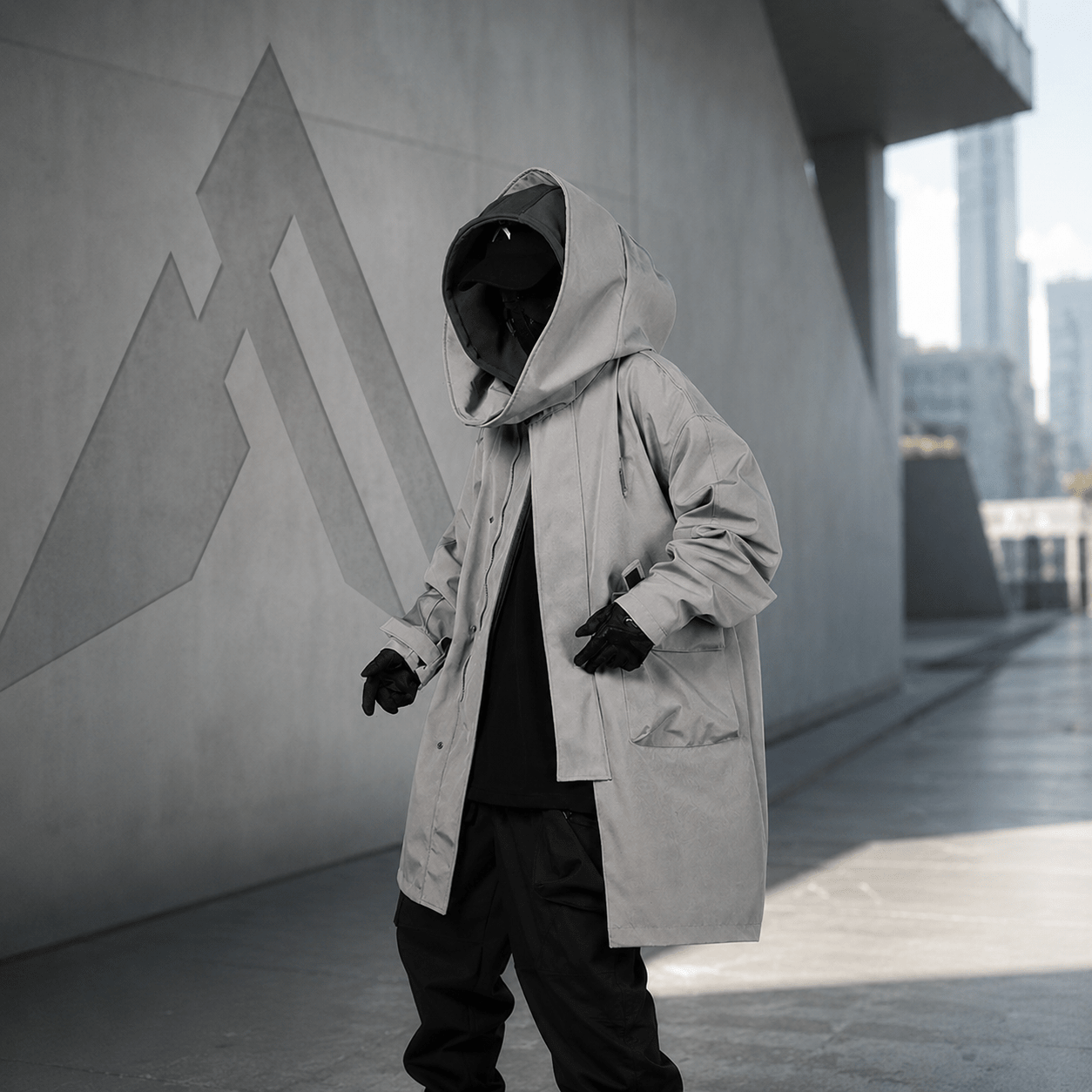 Techwear High Street Loose Long Jacket - ATLAS 1 - Techwear Store