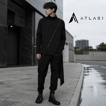 Techwear Men's Mesh Patchwork Streetwear T-Shirt - ATLAS 1
