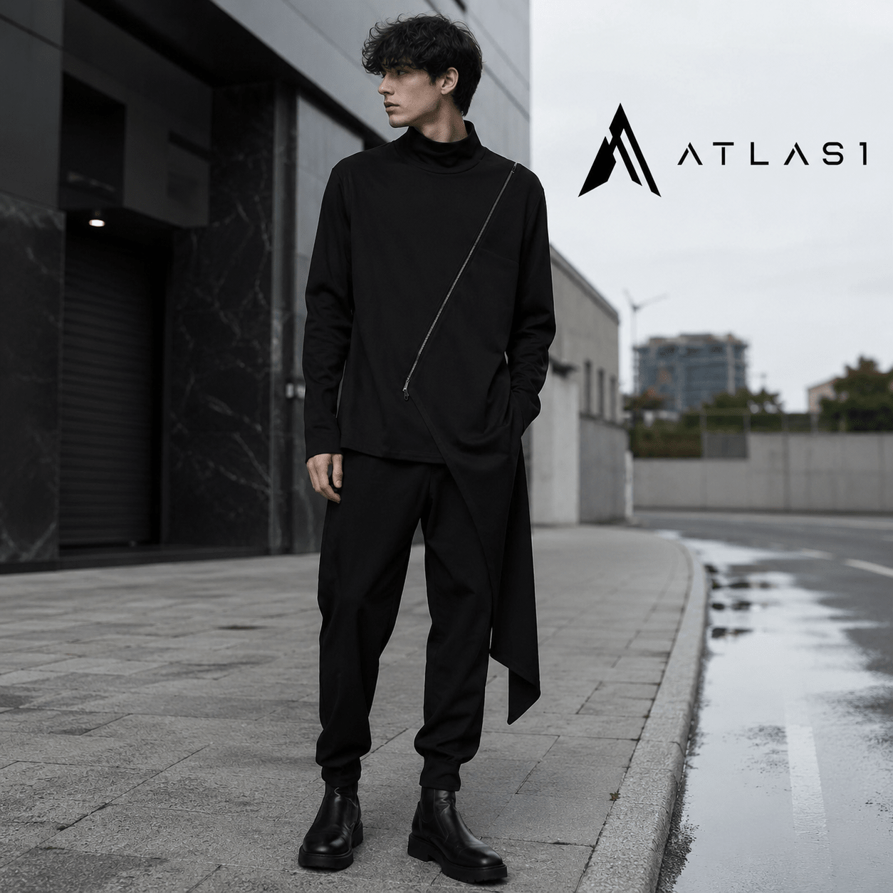 Techwear Men's Mesh Patchwork Streetwear T-Shirt - ATLAS 1