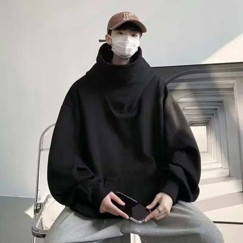 Techwear Ninja Turtleneck Oversized Hoodie Men - ATLAS 1 - Techwear Store