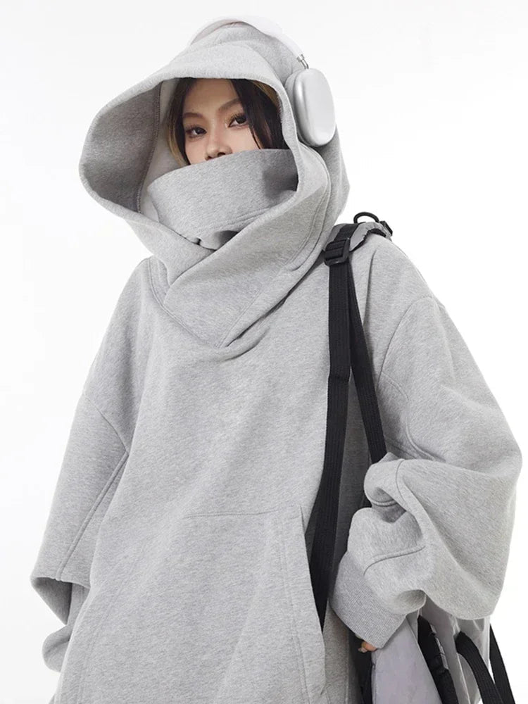 Techwear Ninja Turtleneck Oversized Hoodie Men - ATLAS 1 - Techwear Store