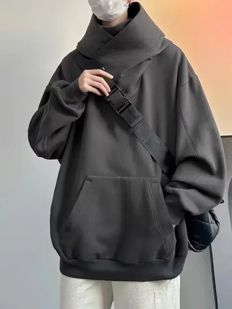 Techwear Ninja Turtleneck Oversized Hoodie Men - ATLAS 1 - Techwear Store