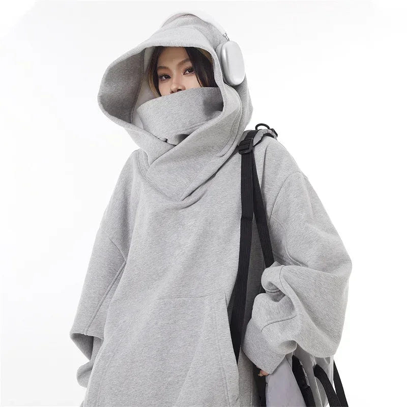 Techwear Ninja Turtleneck Oversized Hoodie Men - ATLAS 1 - Techwear Store