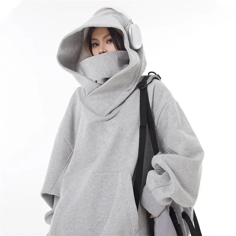 Techwear Ninja Turtleneck Oversized Hoodie Men - ATLAS 1 - Techwear Store