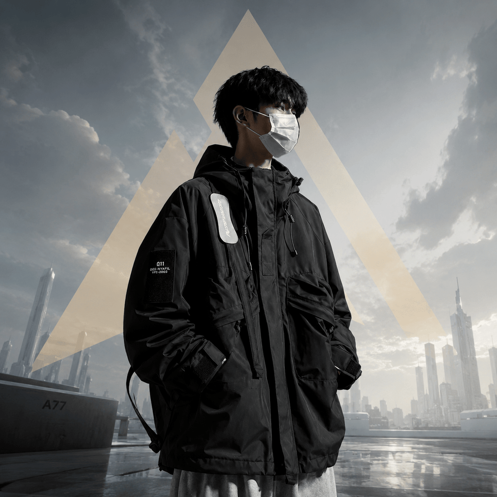Techwear Oversize Cargo Waterproof Street Jacket - ATLAS 1