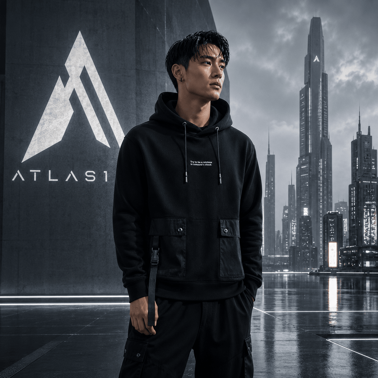Techwear Oversize Hip Hop Street Hoodie Men - ATLAS 1