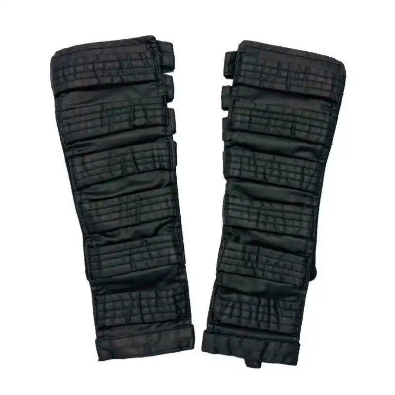 Techwear Punk Hollow Out Waxed Cotton Sleeve Gloves - ATLAS 1