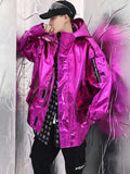 Techwear Reflective Faux Leather Windbreaker Jacket - ATLAS 1 - Techwear Store