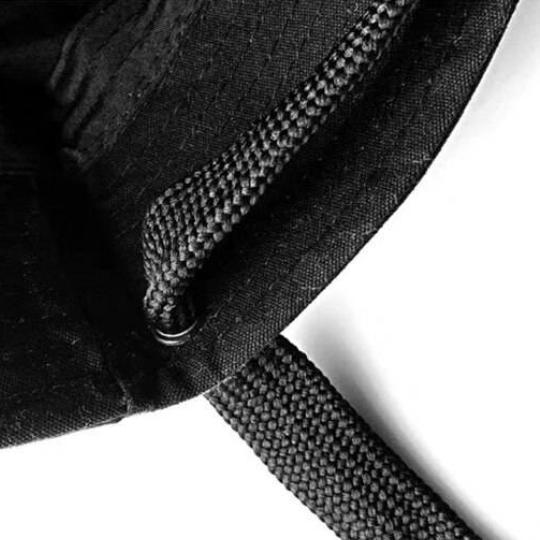 Techwear Streetwear Cotton Black Bucket Hat - ATLAS 1
