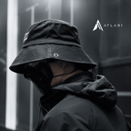 Techwear Streetwear Cotton Black Bucket Hat - ATLAS 1