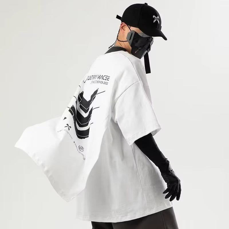 Techwear T-Shirt With Cape - ATLAS 1