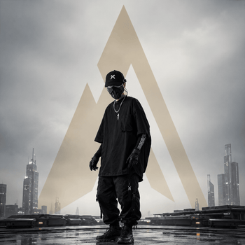 Techwear T-Shirt With Cape