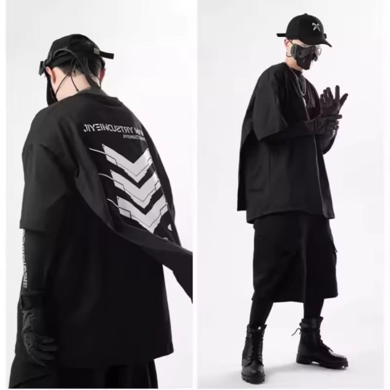 Techwear T-Shirt With Cape - ATLAS 1