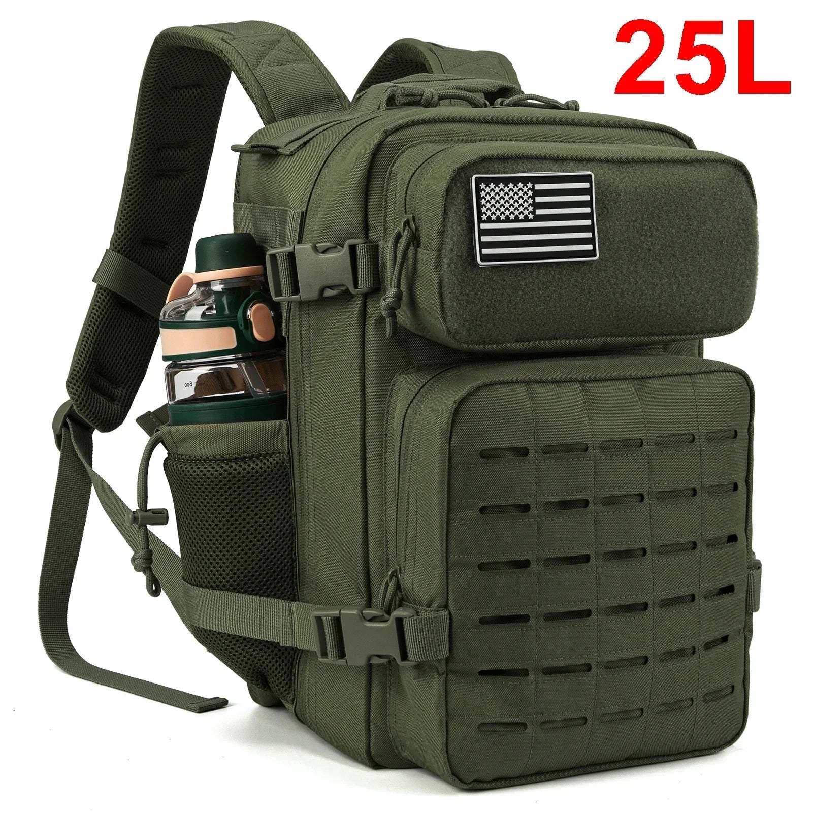 Techwear Tactical Backpack With Bottle Holder - ATLAS 1 - Techwear Store