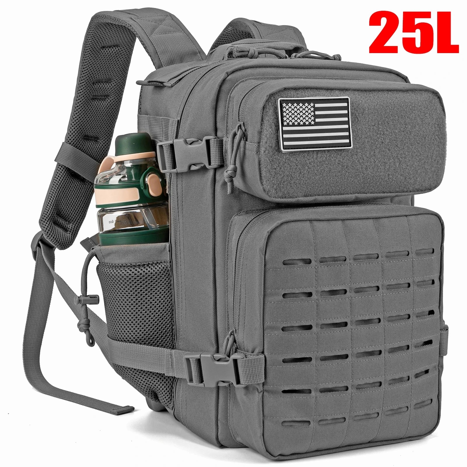 Techwear Tactical Backpack With Bottle Holder - ATLAS 1 - Techwear Store