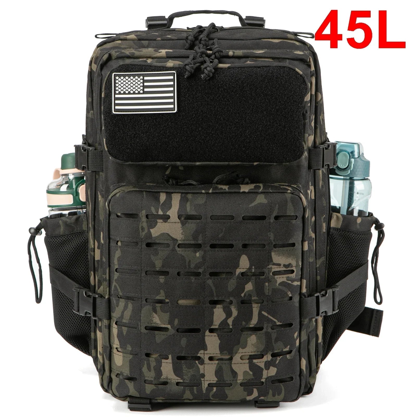 Techwear Tactical Backpack With Bottle Holder - ATLAS 1 - Techwear Store