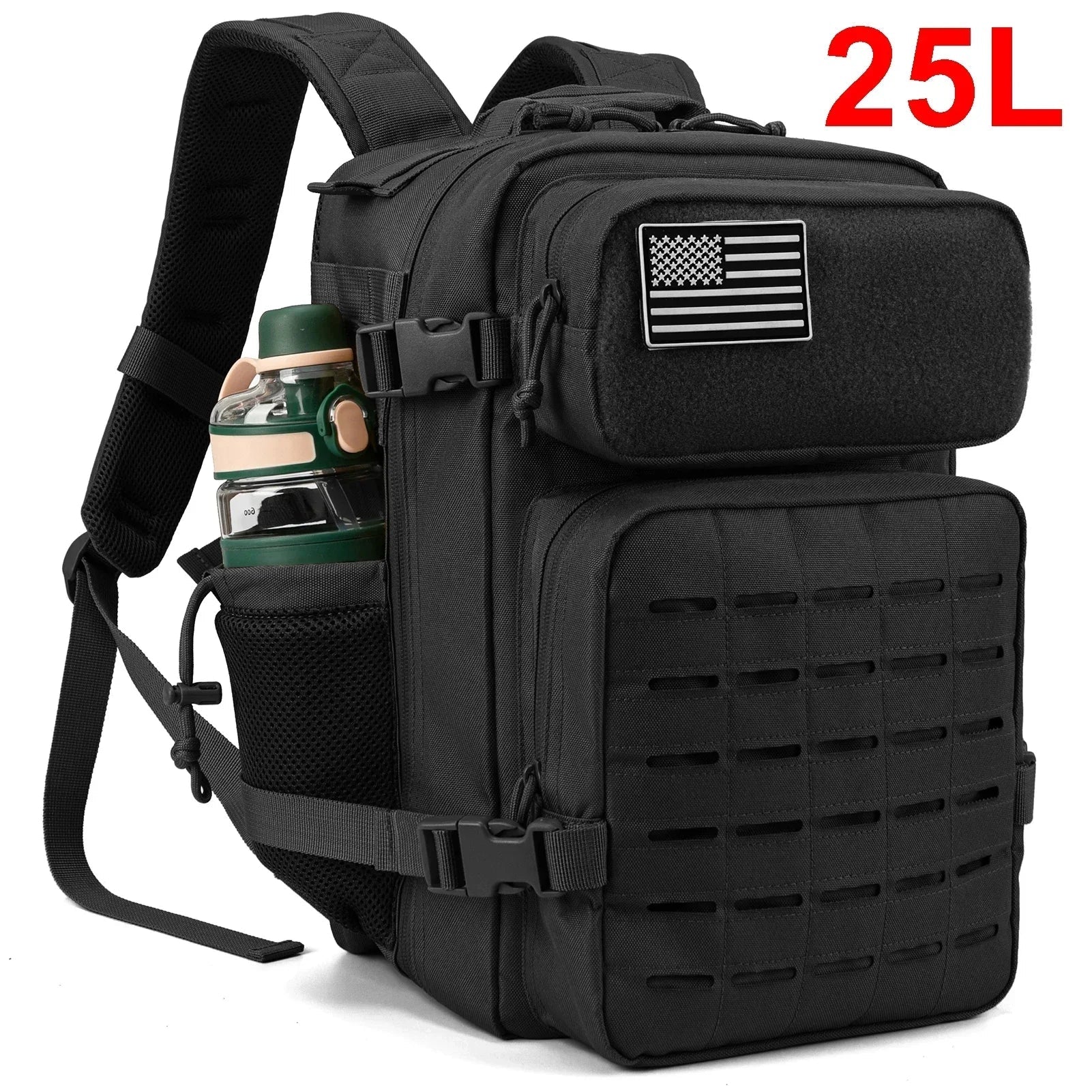 Techwear Tactical Backpack With Bottle Holder - ATLAS 1 - Techwear Store