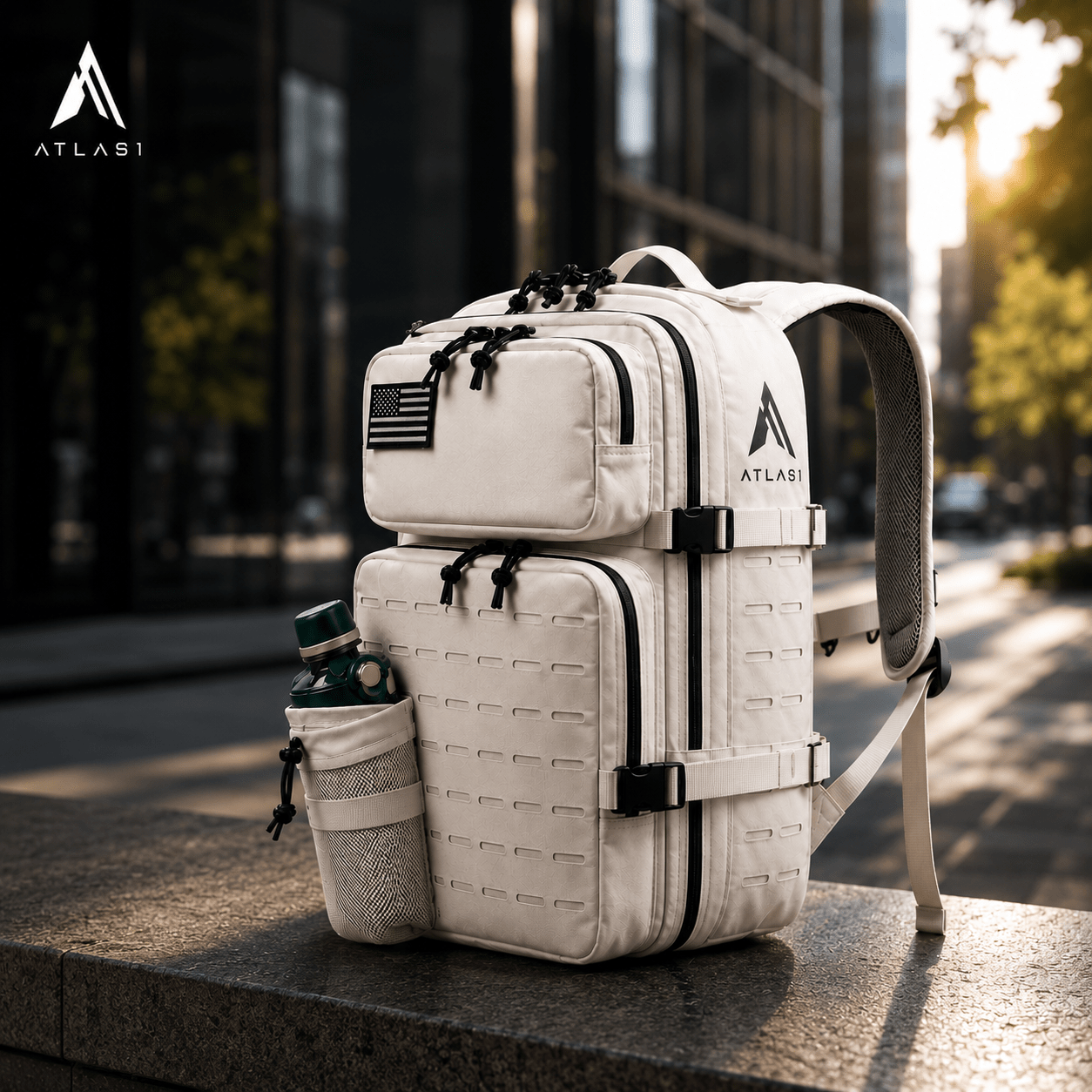Techwear Tactical Backpack With Bottle Holder - ATLAS 1