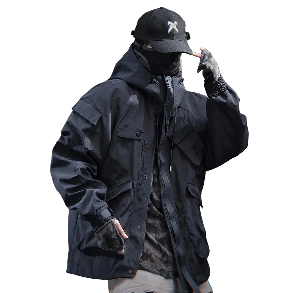 Techwear Tactical Hooded Windbreaker Street Jacket - ATLAS 1