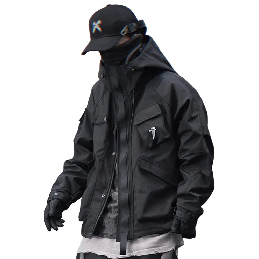 Techwear Tactical Hooded Windbreaker Street Jacket - ATLAS 1