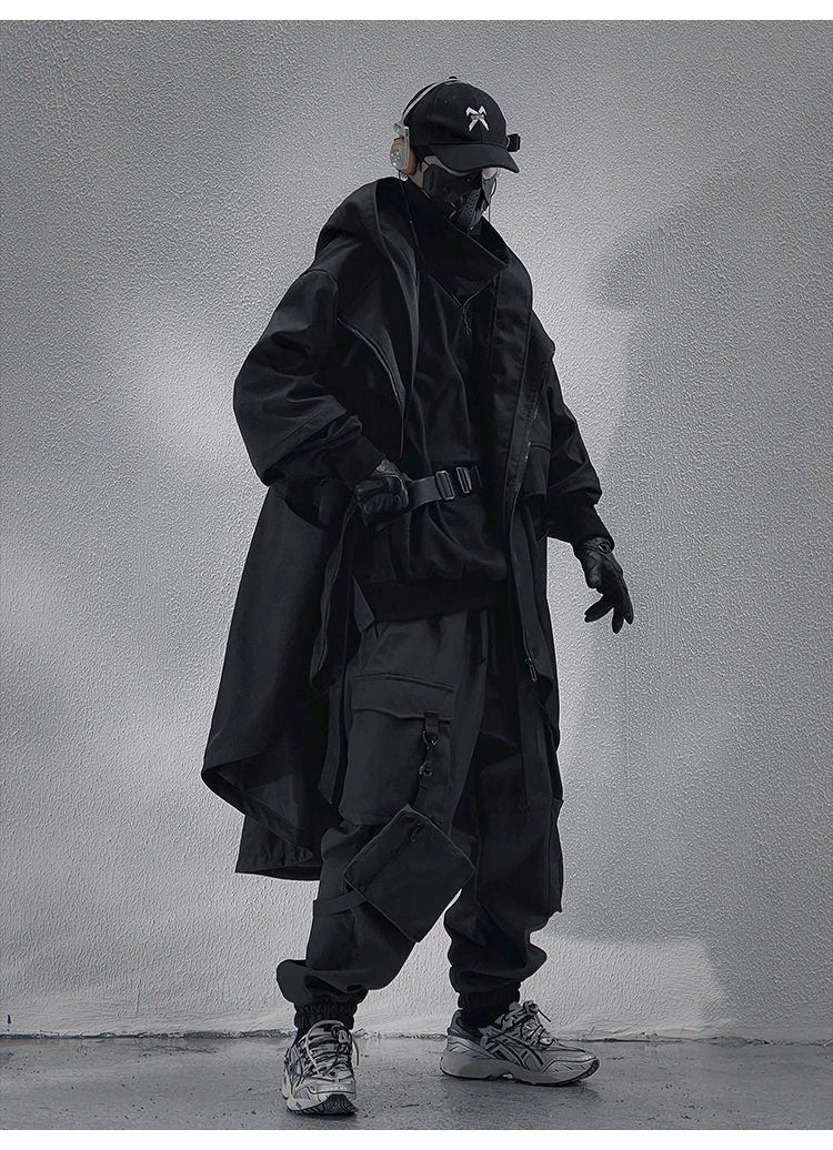 Teckwear Casual Hooded Long Street Trench - ATLAS 1