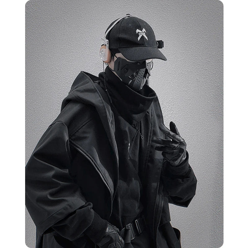 Teckwear Casual Hooded Long Street Trench - ATLAS 1