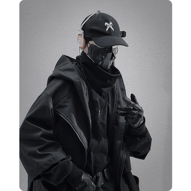 Teckwear Casual Hooded Long Street Trench - ATLAS 1