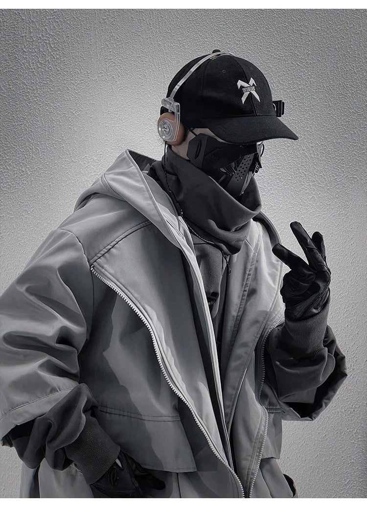 Teckwear Casual Hooded Long Street Trench - ATLAS 1