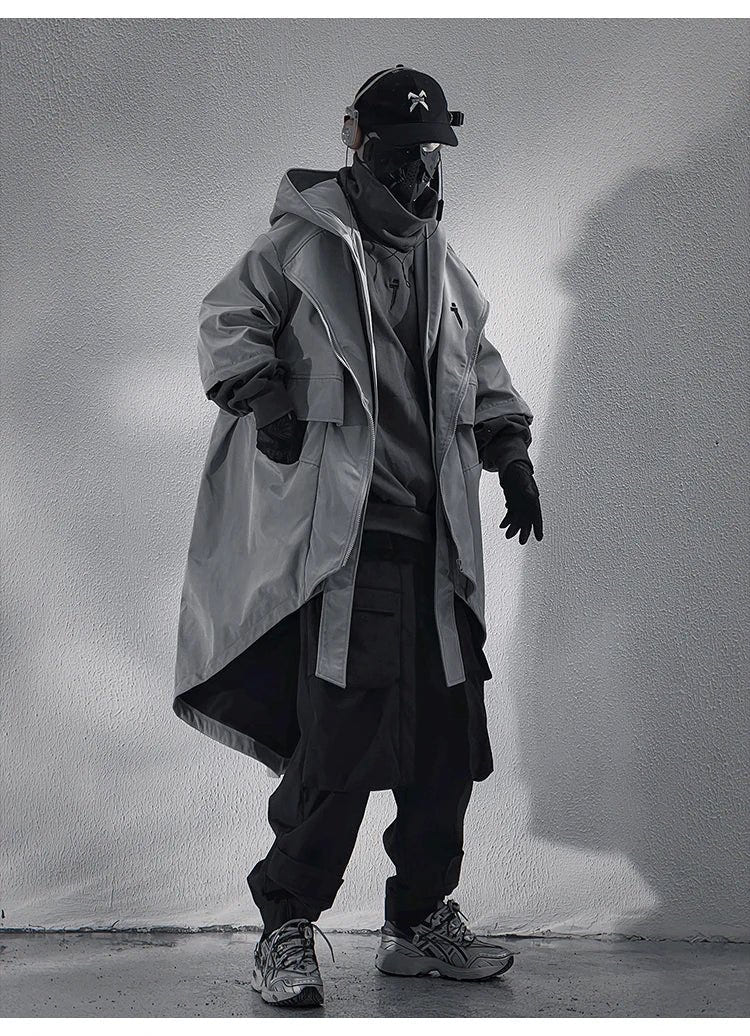 Teckwear Casual Hooded Long Street Trench - ATLAS 1