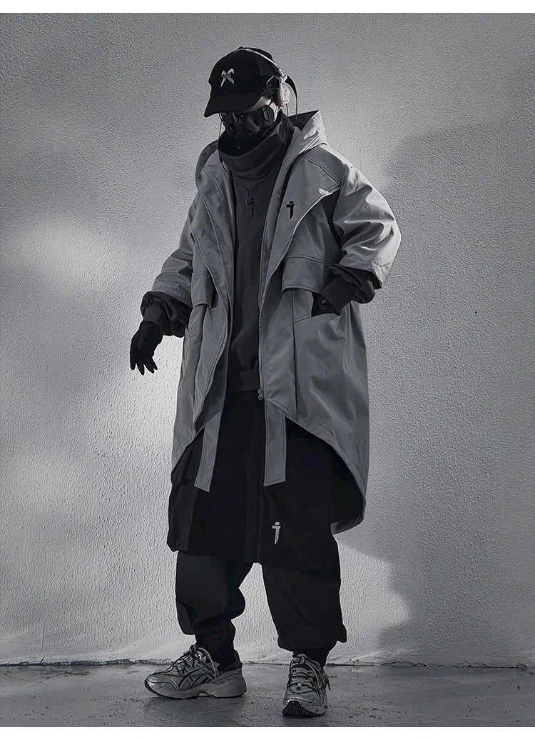 Teckwear Casual Hooded Long Street Trench - ATLAS 1