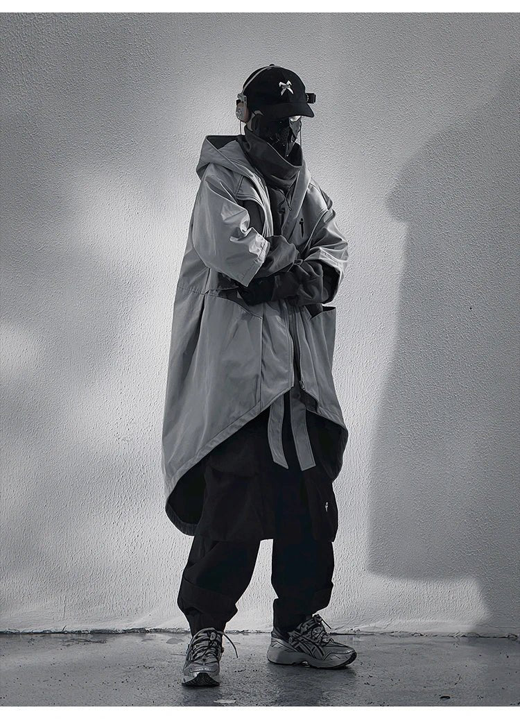 Teckwear Casual Hooded Long Street Trench - ATLAS 1