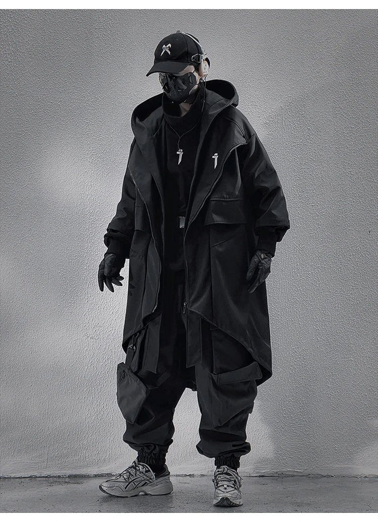 Teckwear Casual Hooded Long Street Trench - ATLAS 1