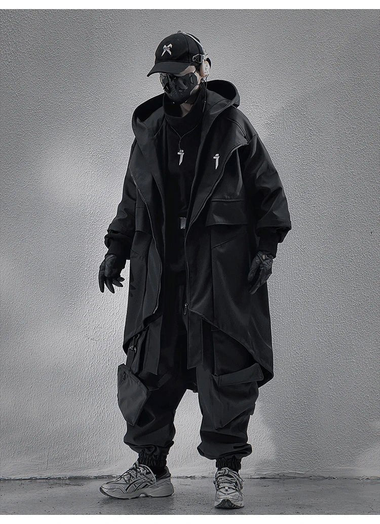 Teckwear Casual Hooded Long Street Trench - ATLAS 1