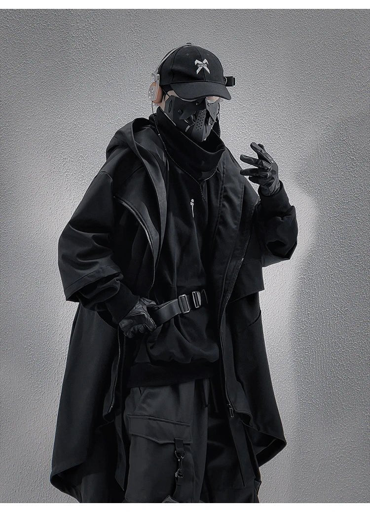 Teckwear Casual Hooded Long Street Trench - ATLAS 1