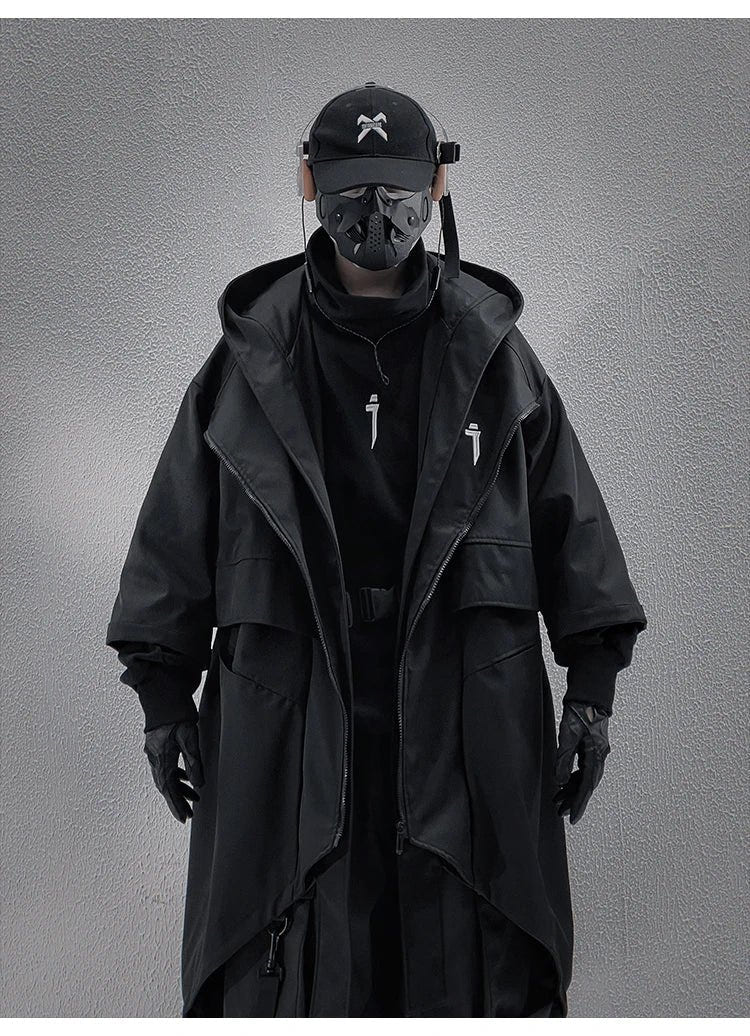 Teckwear Casual Hooded Long Street Trench - ATLAS 1