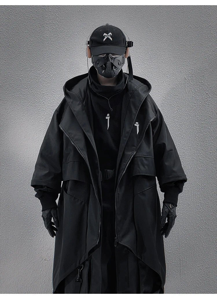 Teckwear Casual Hooded Long Street Trench - ATLAS 1