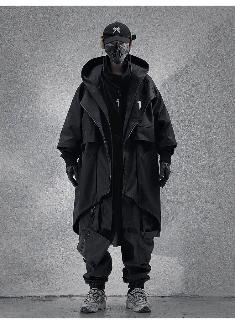 Teckwear Casual Hooded Long Street Trench - ATLAS 1