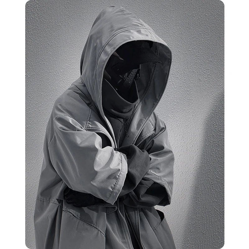 Teckwear Casual Hooded Long Street Trench - ATLAS 1