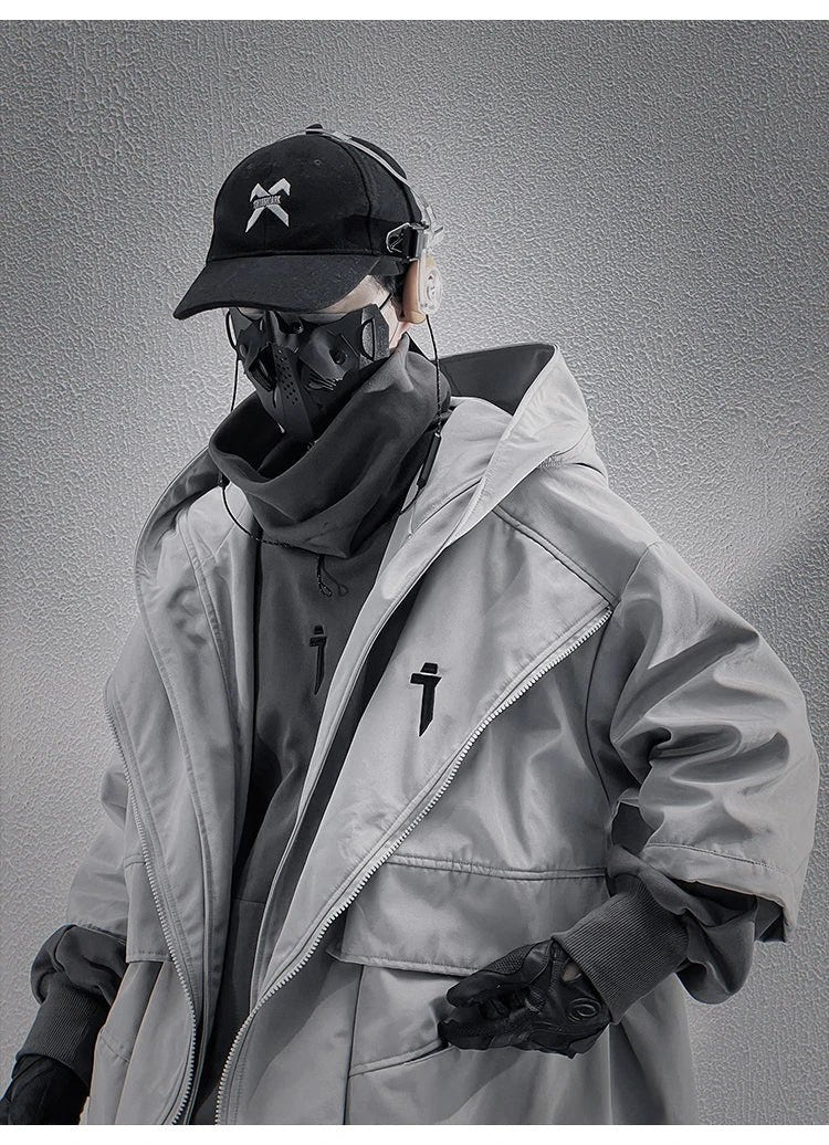 Teckwear Casual Hooded Long Street Trench - ATLAS 1